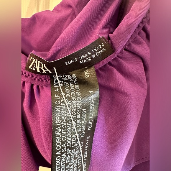 NWT ZARA SWIM Cheeky Purple Ruffle 1 PIECE SM BLOGGER FAVORITE Plunging Neckline - Picture 7 of 16